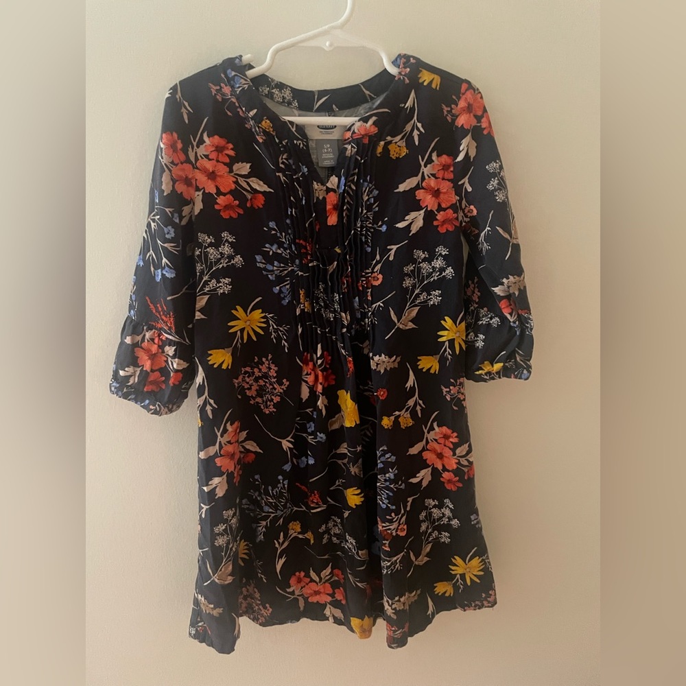 Navy floral dress